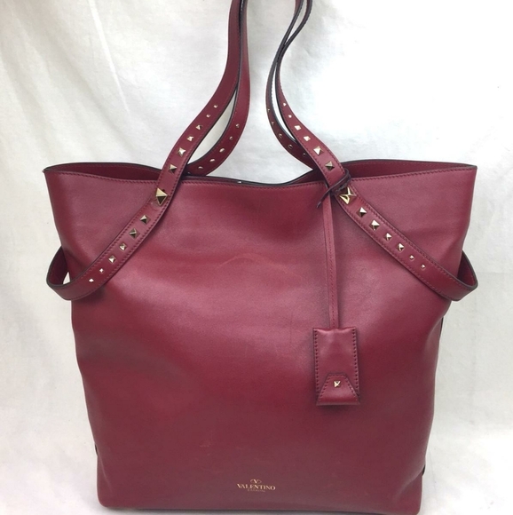 Valentino Handbags - VALENTINO Lovestud Leather Tote